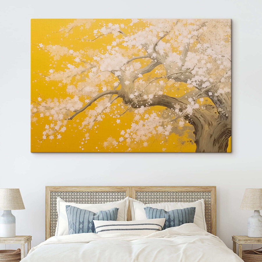 Arbre avec des fleurs blanches