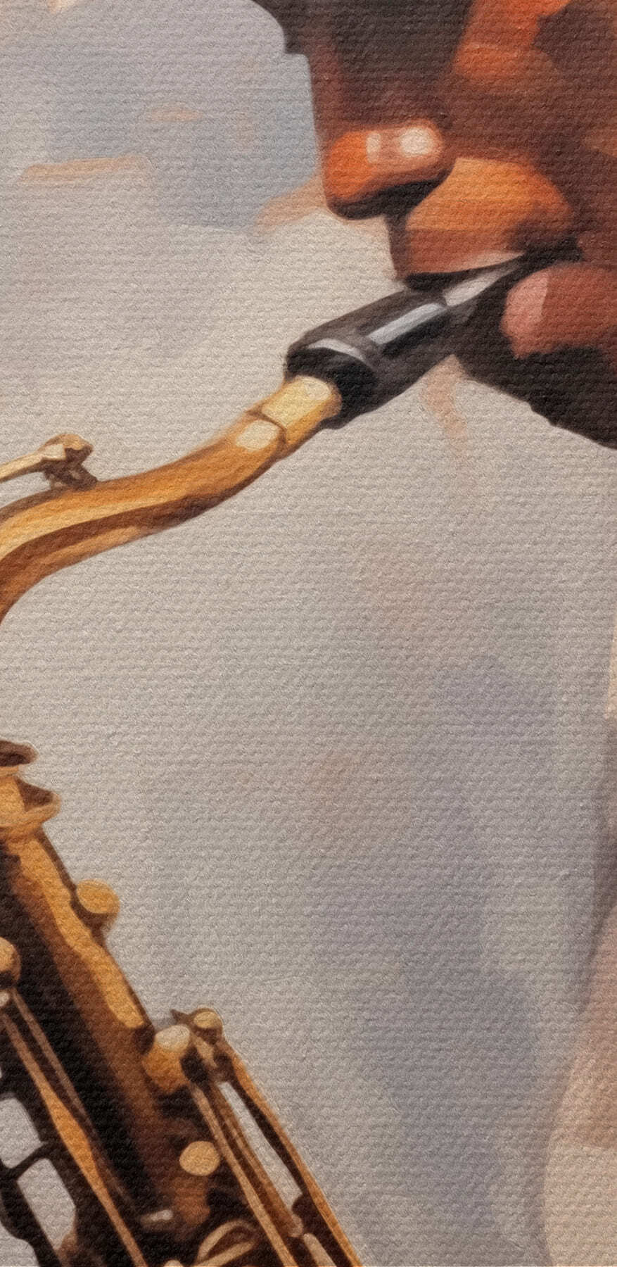 Homme jouant du saxophone