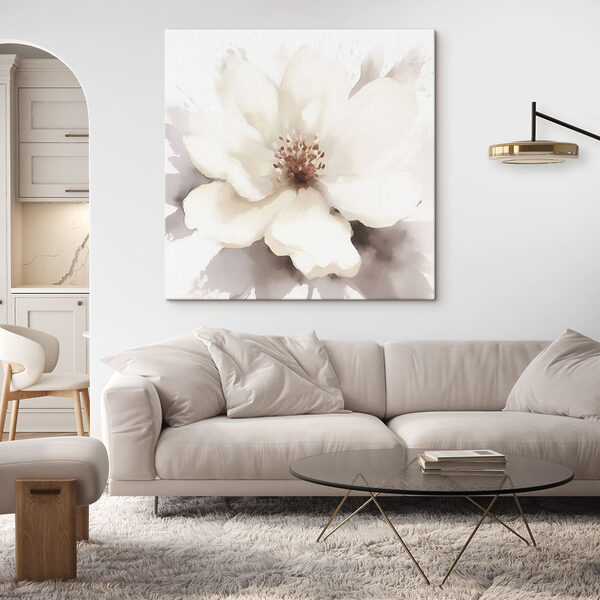 Fleur blanche avec centre brun Fleur blanche avec centre brun