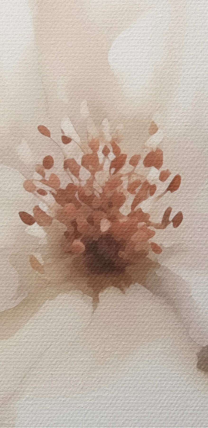 Fleur blanche avec centre brun