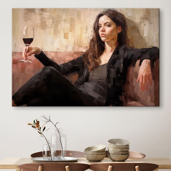 Femme assise sur un canapé Femme assise sur un canapé