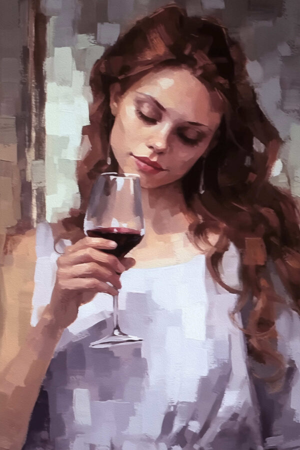 Femme tenant un verre de vin Femme tenant un verre de vin