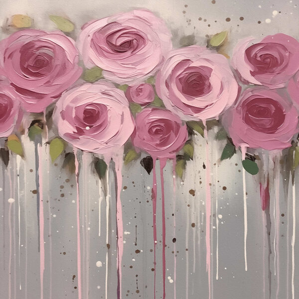 Peinture de fleurs roses Peinture de fleurs roses