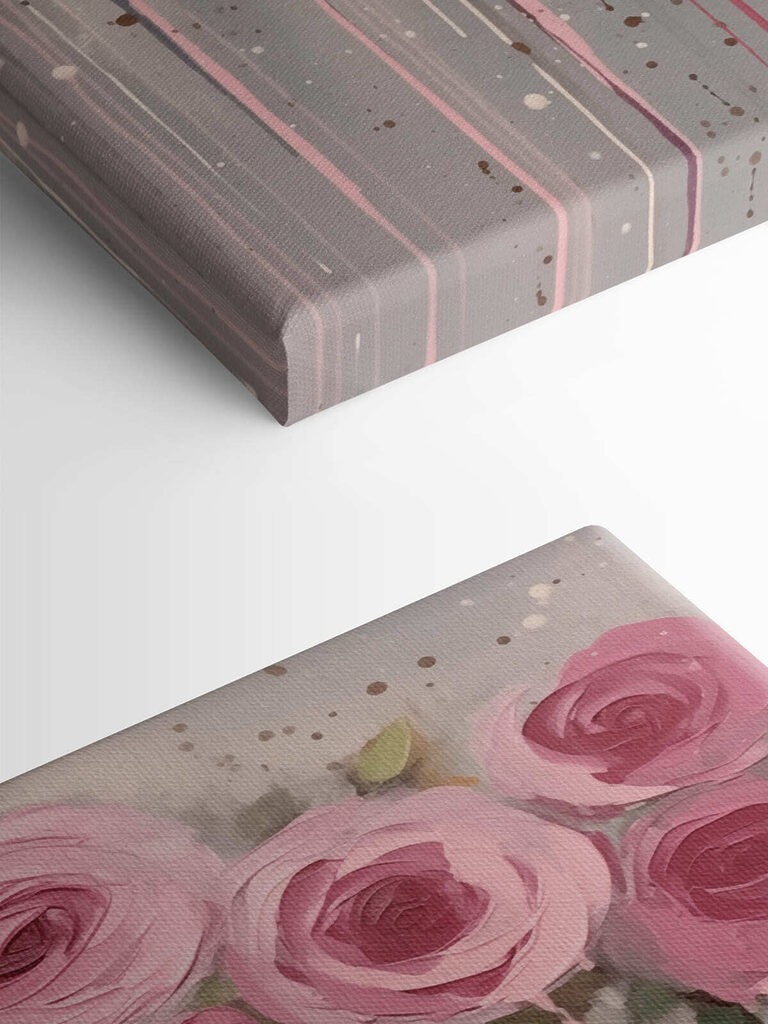 Painting of pink flowers Painting of pink flowers