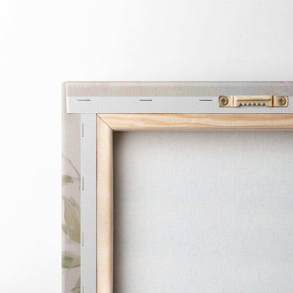 Painting of flowers on a branch