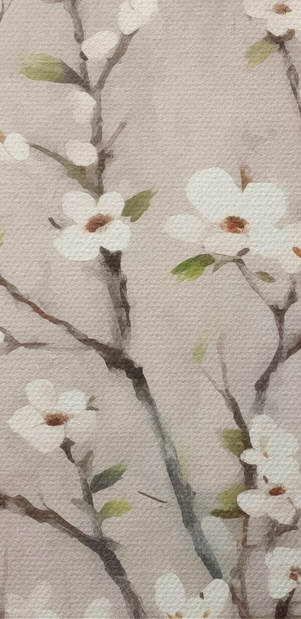 Peinture d'un arbre avec des fleurs blanches Peinture d'un arbre avec des fleurs blanches