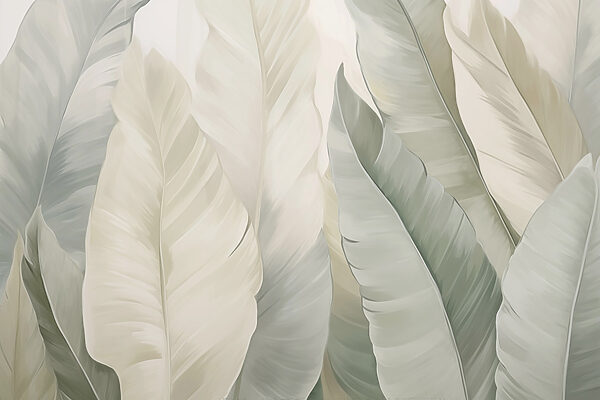 Feuilles vertes douces en couches légères Feuilles vertes douces en couches légères