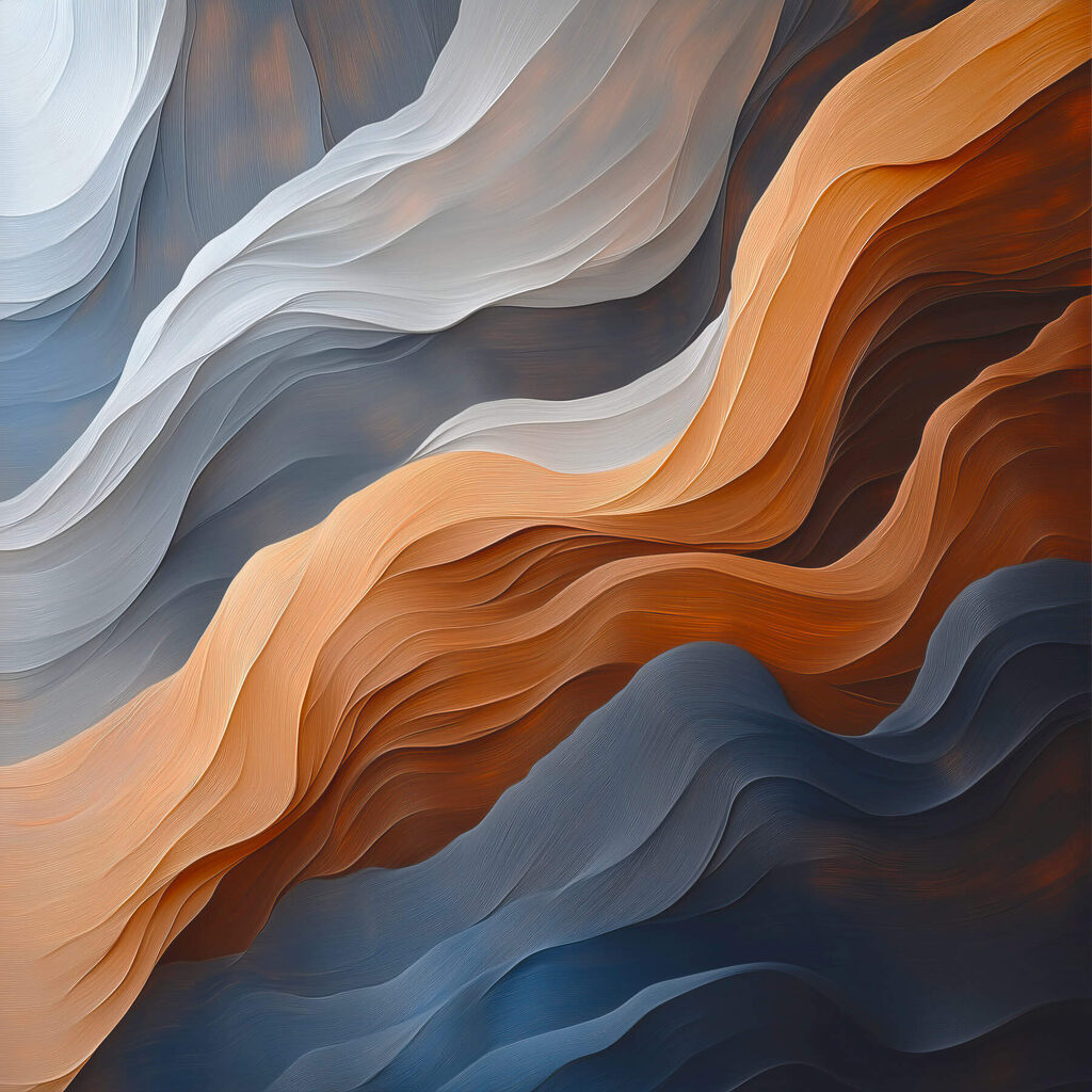 Flowing waves of color and texture