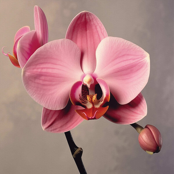 Orchidée rose délicate en pleine floraison Orchidée rose délicate en pleine floraison