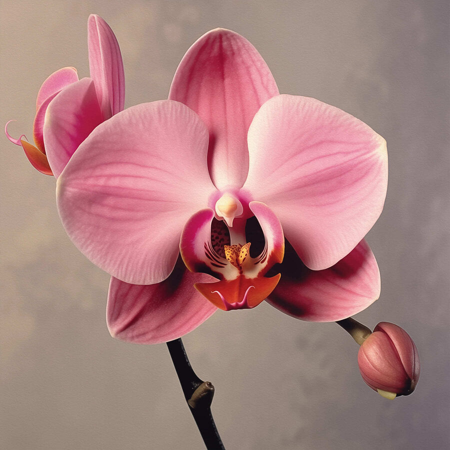Orchidée rose délicate en pleine floraison