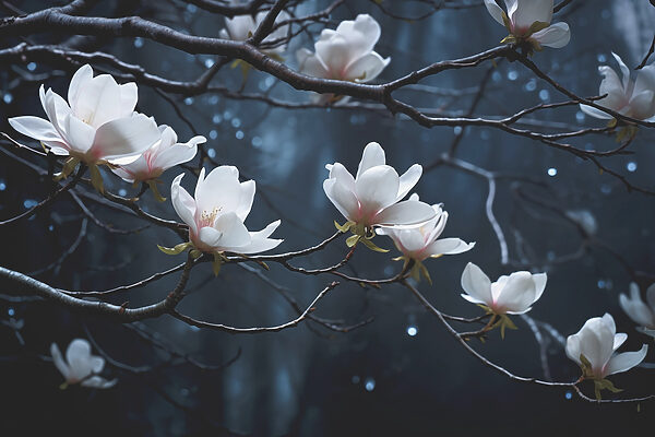 Arbre à fleurs blanches Arbre à fleurs blanches