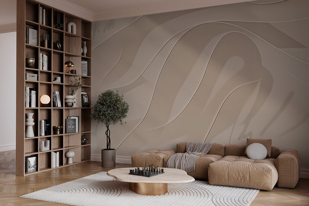 White and black wavy lines White and black wavy lines