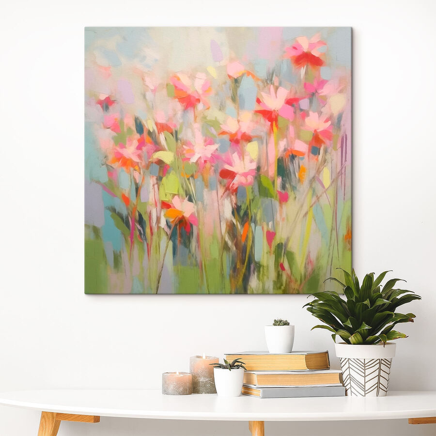 Peinture de fleurs sur un mur