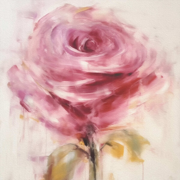 Peinture d'une rose rose Peinture d'une rose rose