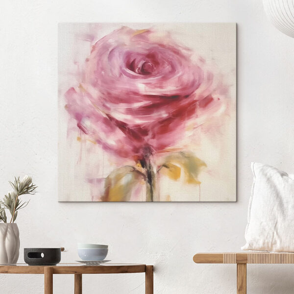 Peinture d'une rose rose Peinture d'une rose rose