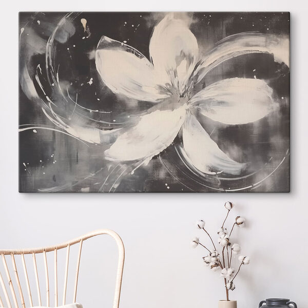 Fleur blanche sur fond noir Fleur blanche sur fond noir