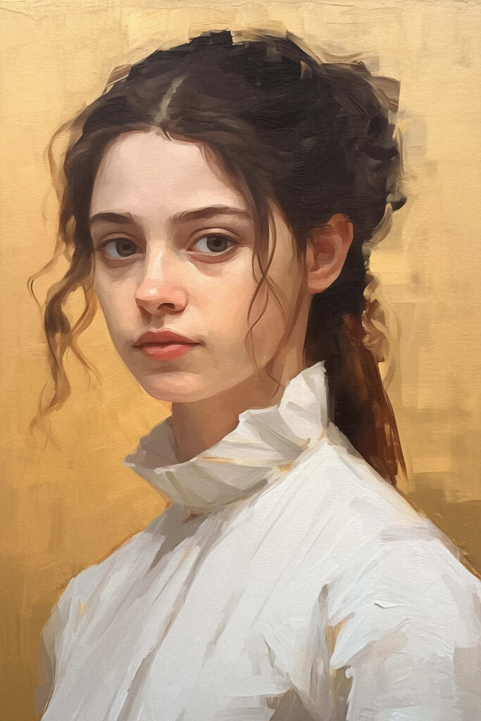 Woman in a white shirt Woman in a white shirt