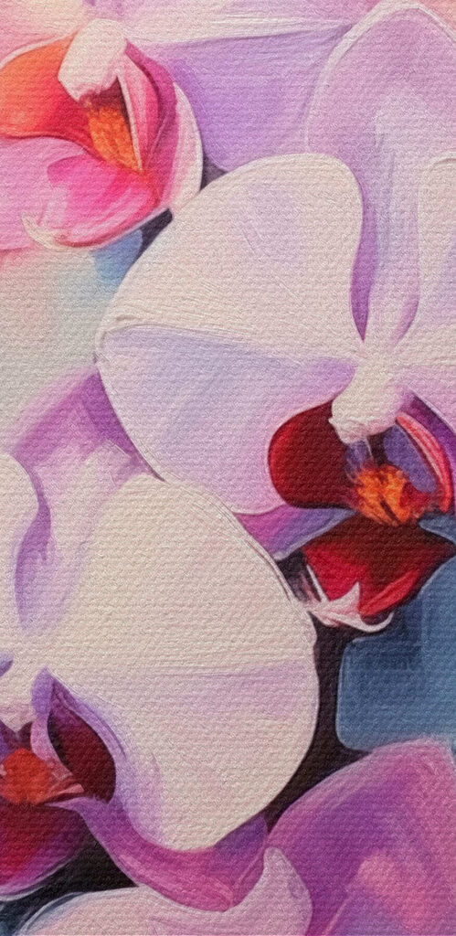 Painting of purple flowers