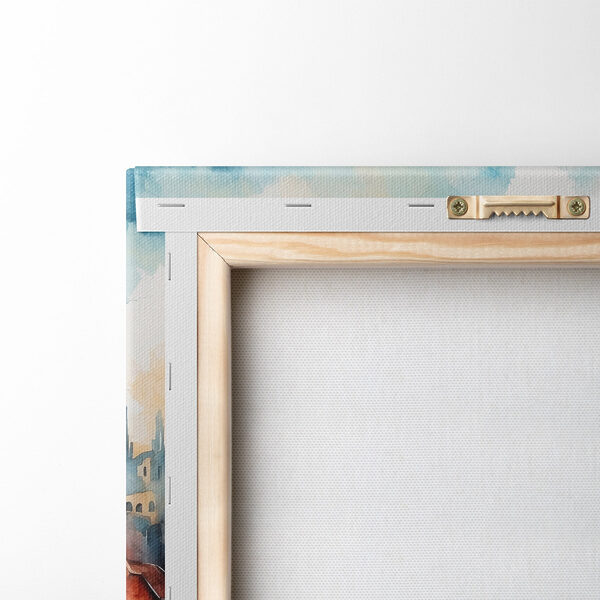 Aquarelle d'une rangée de bâtiments Aquarelle d'une rangée de bâtiments