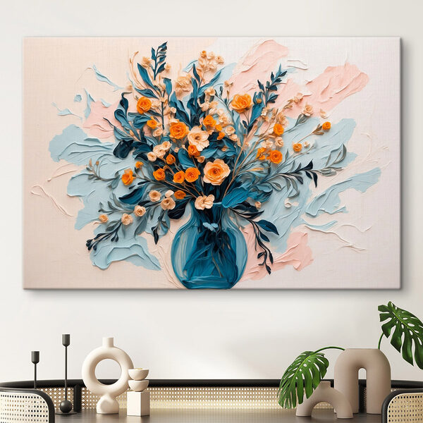 Painting of flowers in a vase Painting of flowers in a vase
