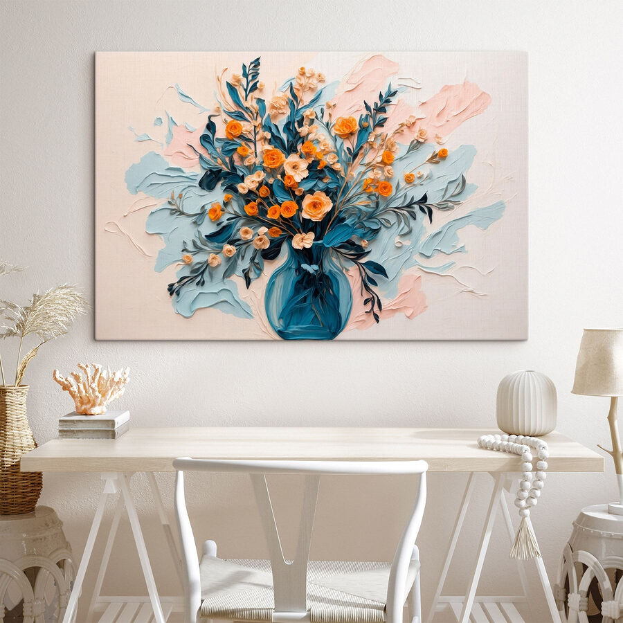Painting of flowers in a vase Painting of flowers in a vase