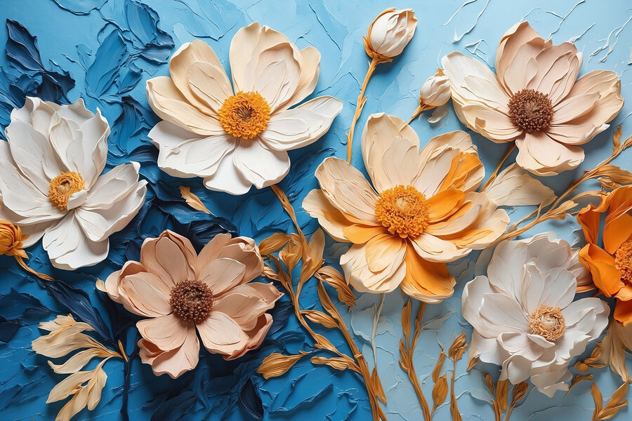 Superbe composition florale aux teintes éclatantes