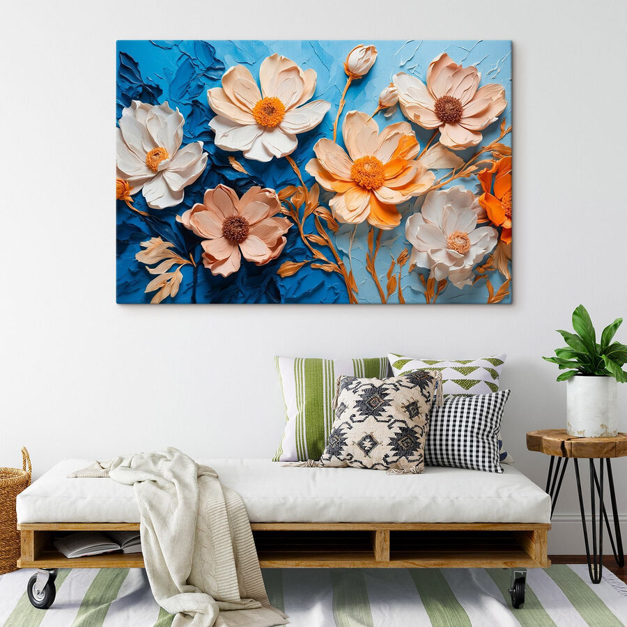 Superbe composition florale aux teintes éclatantes