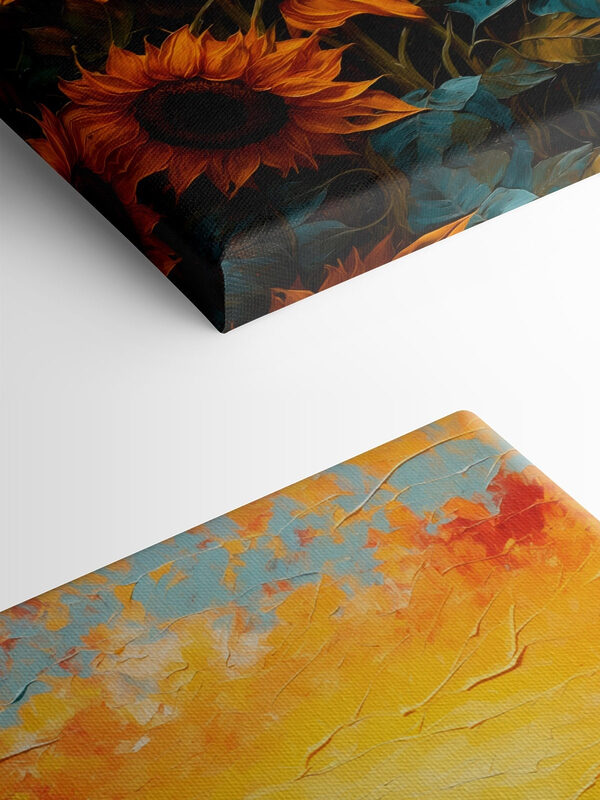 Peinture de tournesols dans un champ Peinture de tournesols dans un champ