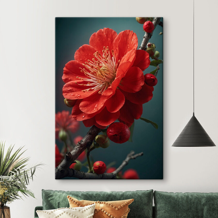 Floraison vibrante avec de délicates gouttelettes d'eau