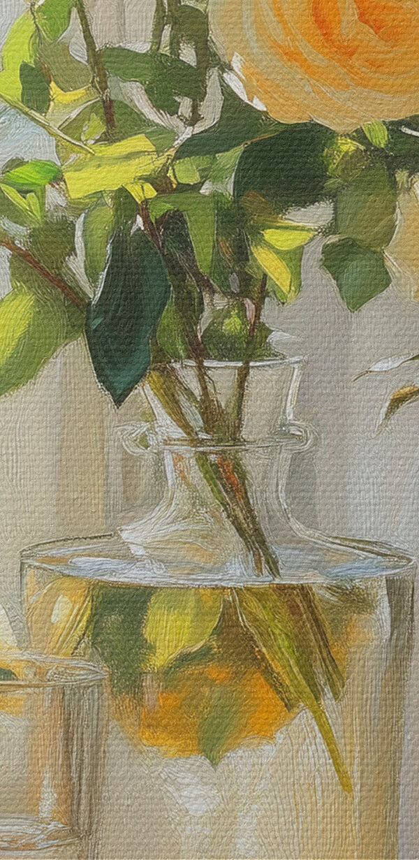 Fleurs jaunes dans des vases avec des citrons Fleurs jaunes dans des vases avec des citrons