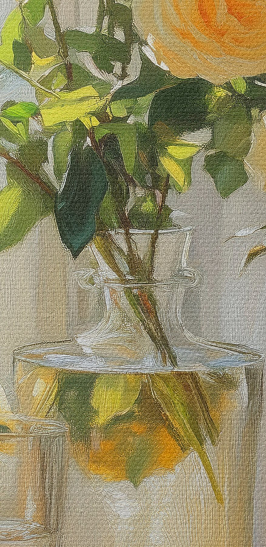Fleurs jaunes dans des vases avec des citrons