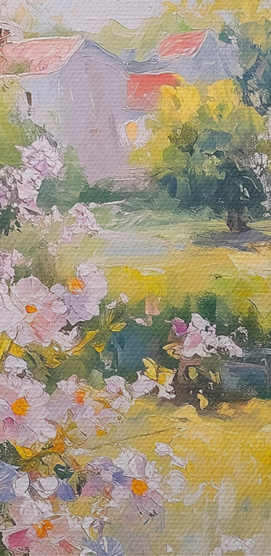 Peinture d'une fenêtre avec des fleurs Peinture d'une fenêtre avec des fleurs
