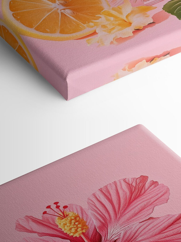 Glass with a drink and lemons