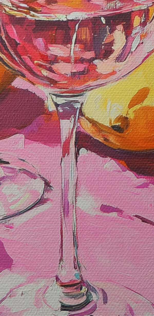 Peinture de verres à vin et de citrons Peinture de verres à vin et de citrons