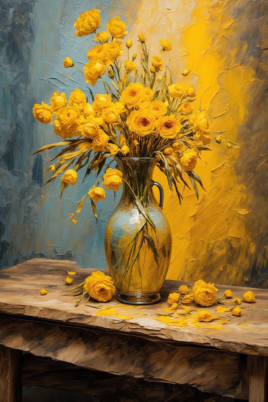 Vase de fleurs jaunes Vase de fleurs jaunes