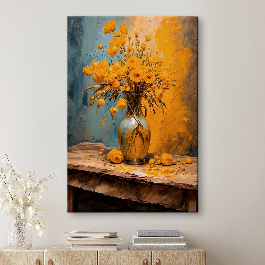 Vase de fleurs jaunes Vase de fleurs jaunes