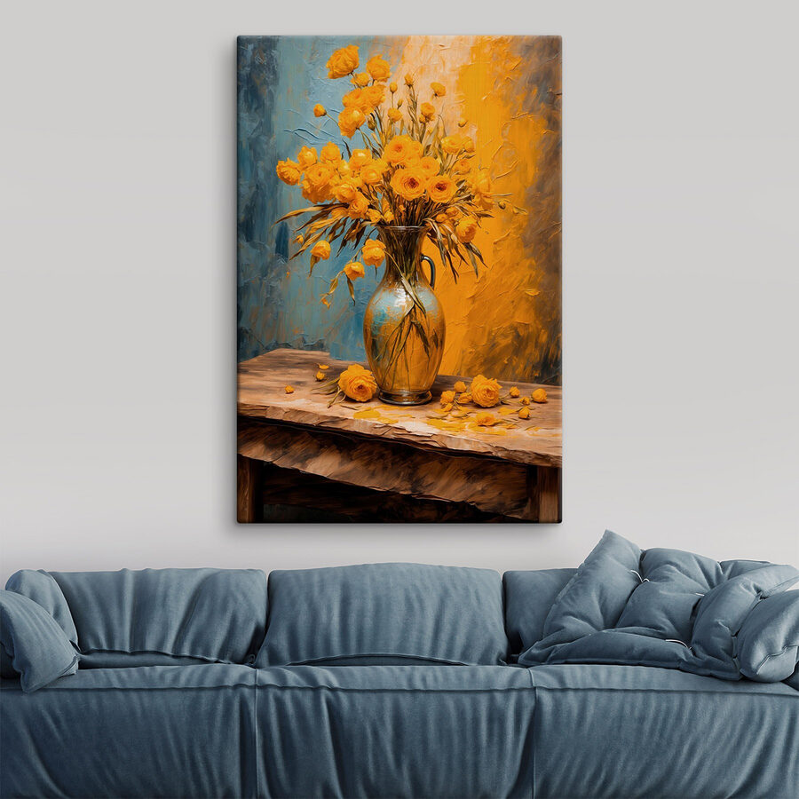 Vase de fleurs jaunes Vase de fleurs jaunes