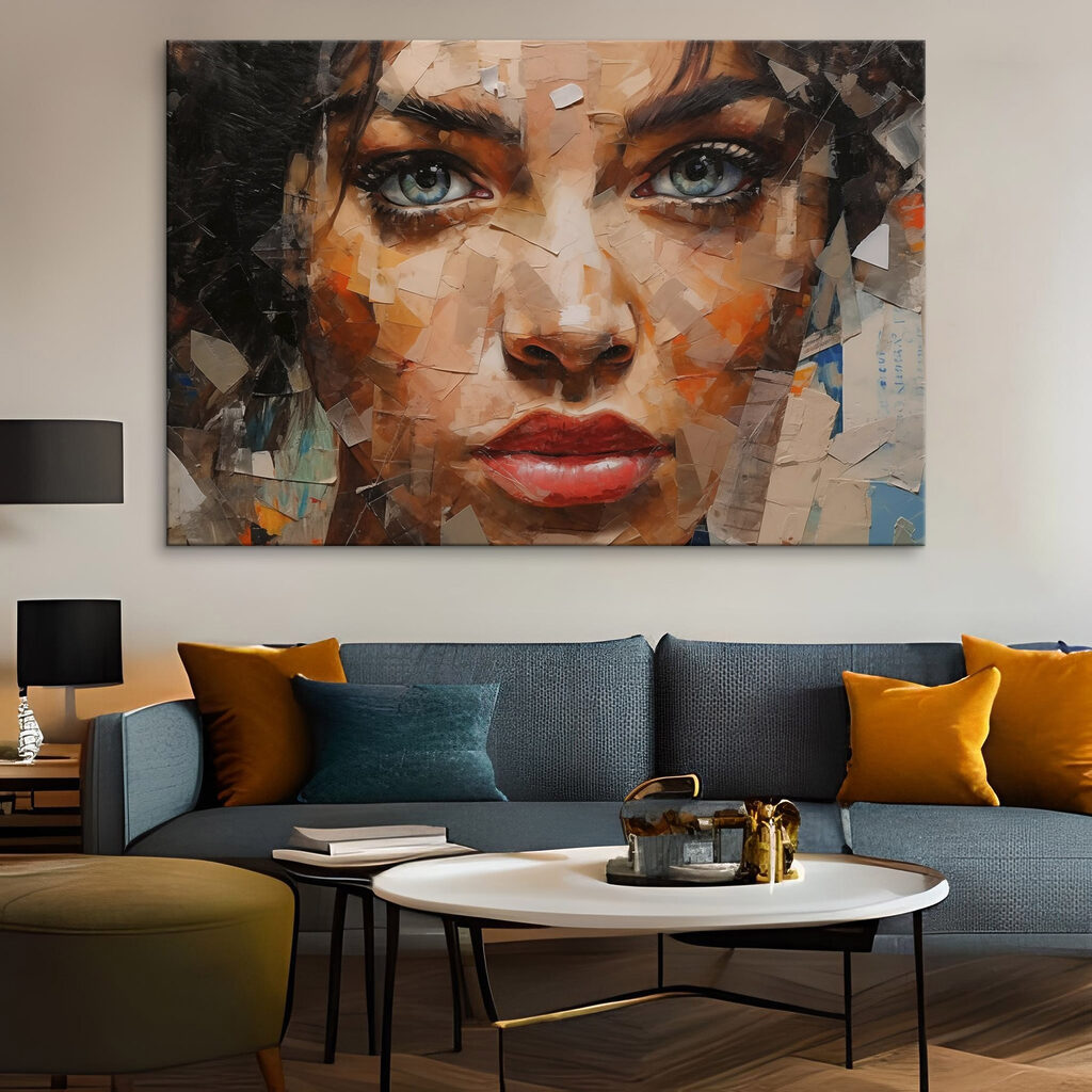 Painting of a woman's face