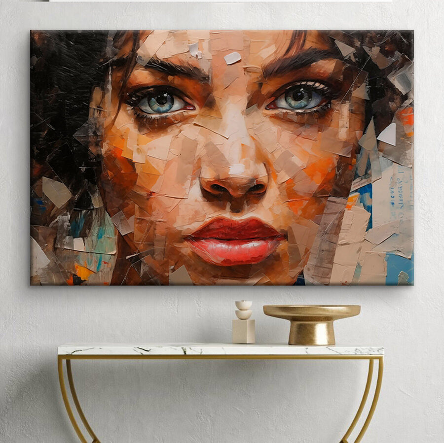 Peinture d'un visage de femme