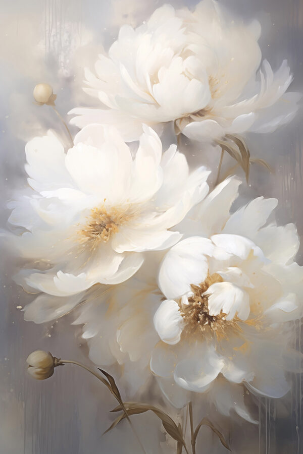 Peinture de fleurs blanches Peinture de fleurs blanches