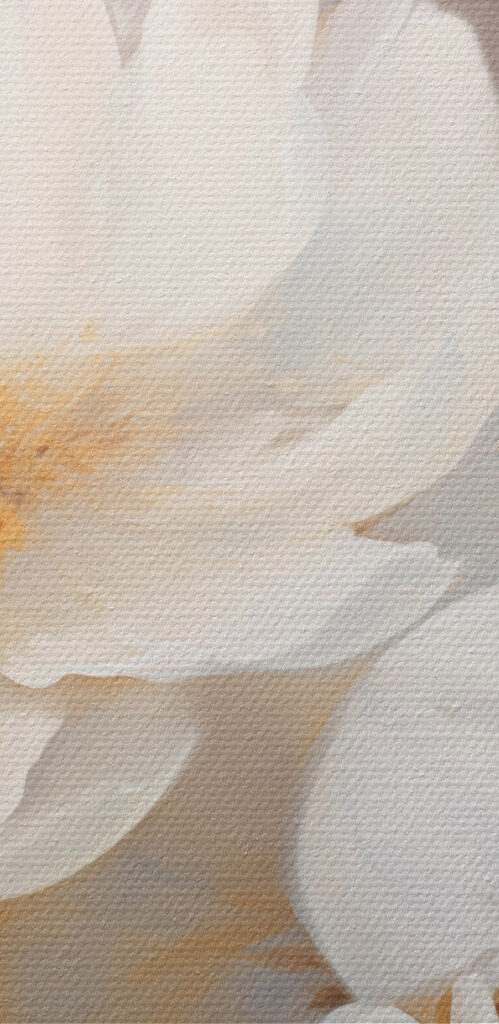 Painting of white flowers