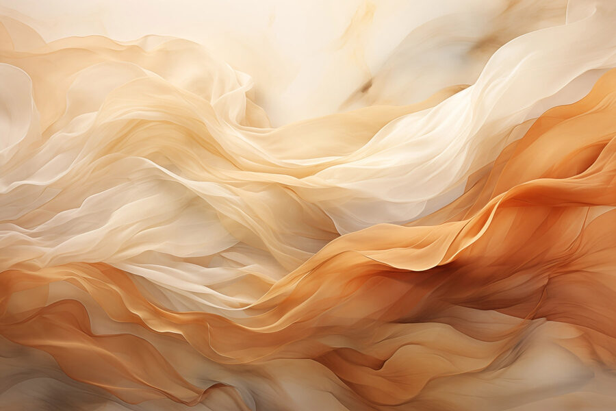 Des vagues douces de tissu fluide