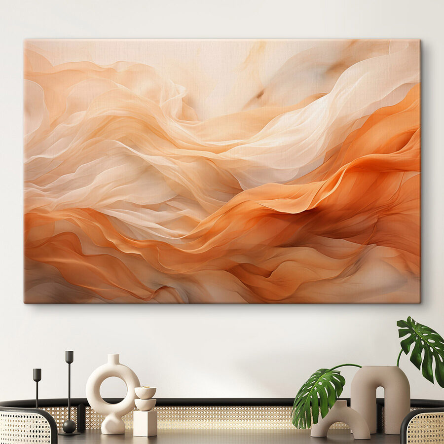 Des vagues douces de tissu fluide