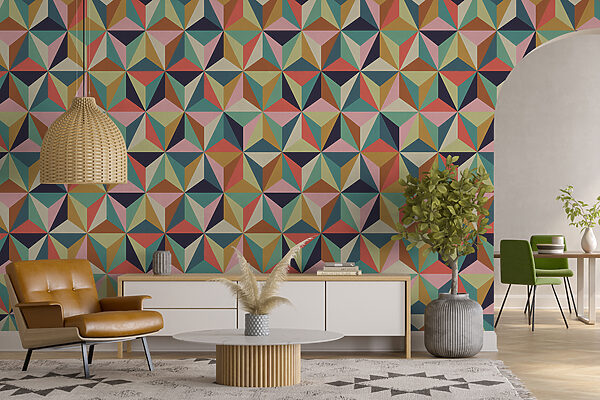 Motif de triangles colorés Motif de triangles colorés