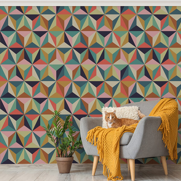 Motif de triangles colorés Motif de triangles colorés
