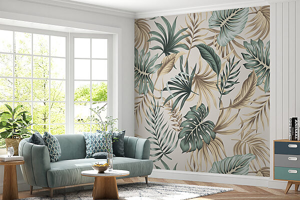 Motif de feuilles sur fond blanc Motif de feuilles sur fond blanc