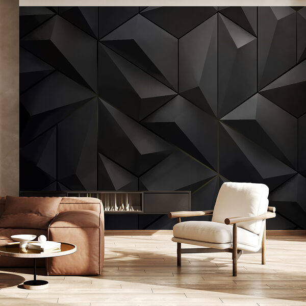 Mur noir avec de nombreux triangles Mur noir avec de nombreux triangles