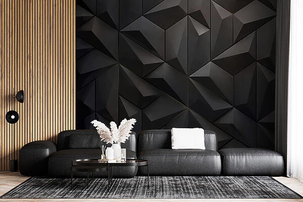 Mur noir avec de nombreux triangles Mur noir avec de nombreux triangles