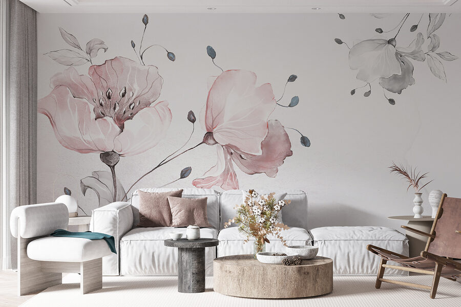 Délicate aquarelle florale.