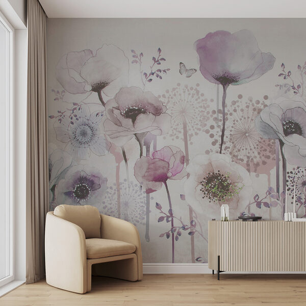 Peinture de fleurs et de papillons Peinture de fleurs et de papillons